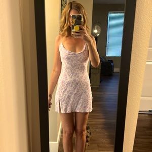 NEW. Purple mini slip dress